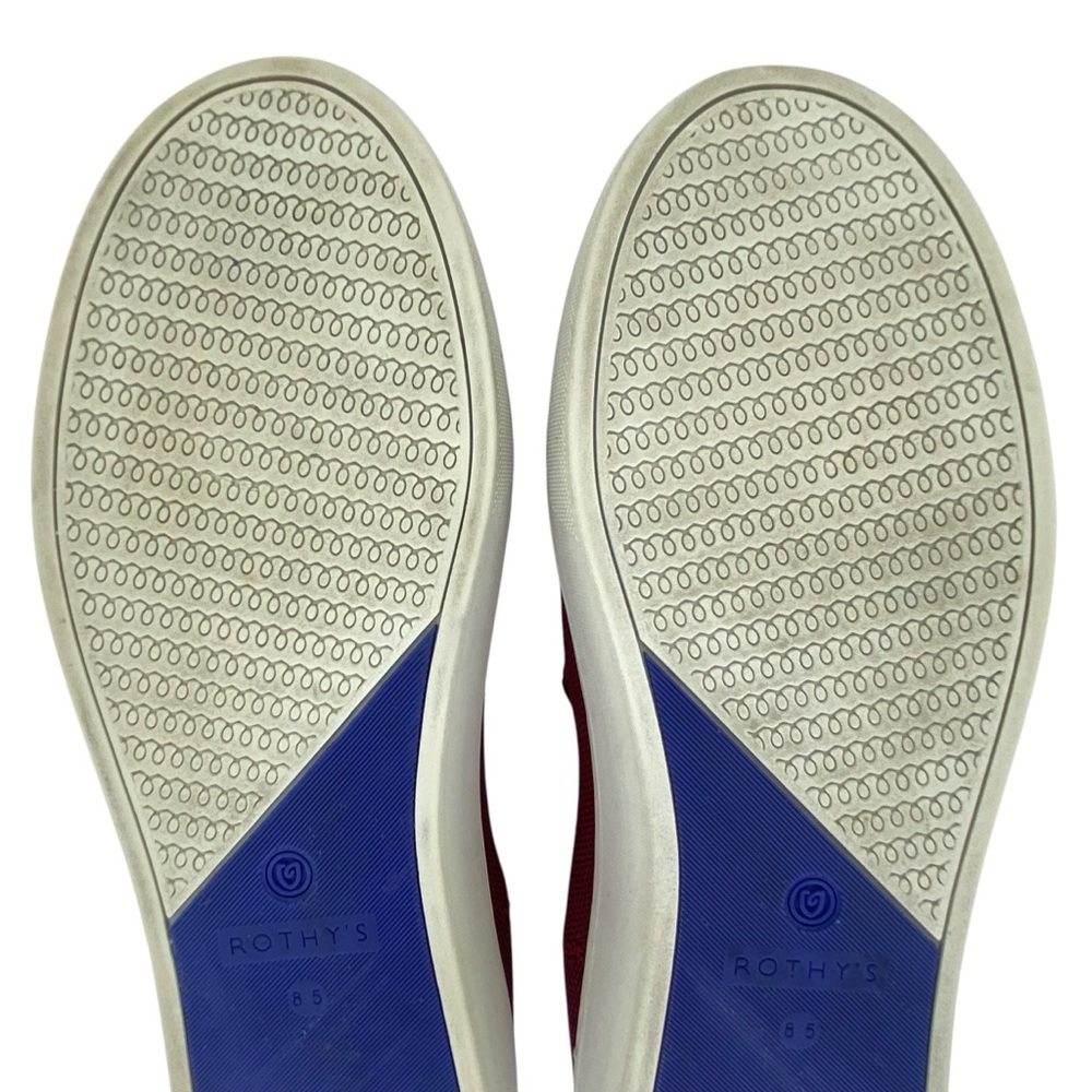 Rothy's The Sneaker Burgundy Red Slip Ons - Picture 11 of 16
